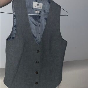 Babaton Charcoal Buttoned Vest size 4 Aritzia
